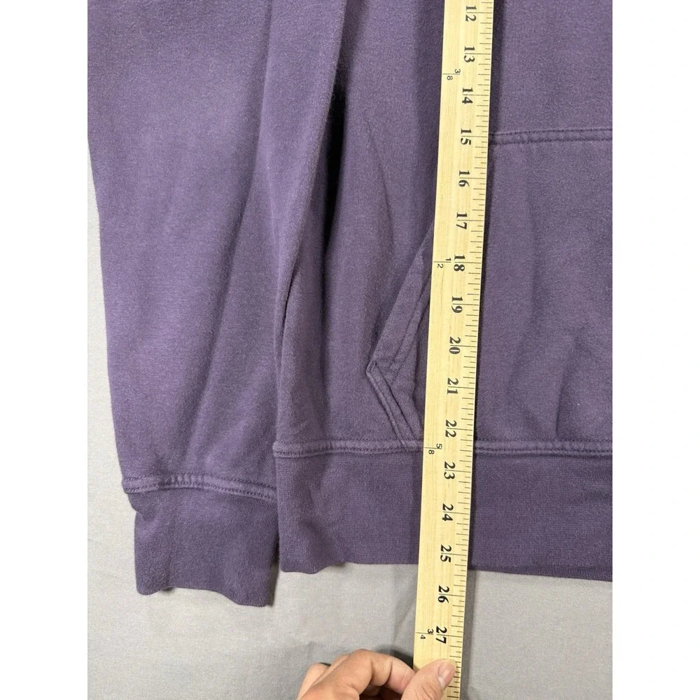 The North Face Men's Purple With Orange Box Logo Hoodie Size Small